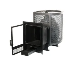 Чугунная банная печь Сибирь-24 ПРО. Панорамная дверца (сетка) Чугунная банная печь Сибирь-24 ПРО. Панорамная дверца (сетка)