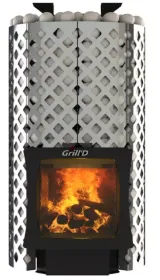 Стальная банная печь Violet World Steel Romb Long Window Max Pro