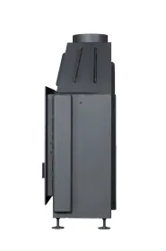 Каминная стальная топка Альфа 1000 B подовая черный шамот