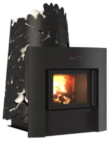 Стальная банная печь Dubravo 180 Window (дверца со стеклом)