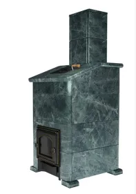 Премиальная банная печь Сибирь 40 ЗК без ВТК в облицовке Президент змеевик