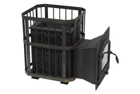 Премиальная чугунная банная печь Сибирь 25 дверка 545х545 в сетке Премиальная чугунная банная печь Сибирь 25 дверка 545х545 в сетке