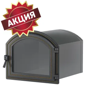 Стальной духовой шкаф с чугунной дверцей ВЕЗУВИЙ 217 (Бронза)