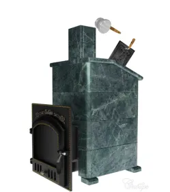 Премиальная банная печь Сибирь 40 ЗК дверка 700х700 в облицовке Президент змеевик Премиальная банная печь Сибирь 40 ЗК дверка 700х700 в облицовке Президент змеевик