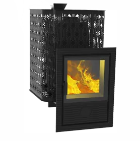 Чугунная банная печь Verona 50 Закрытая каменка из нержавеющей стали