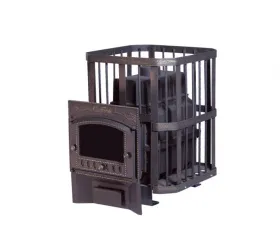 Чугунная банная печь Сибирь 24 каминная дверца Сибирь сетка Чугунная банная печь Сибирь 24 каминная дверца Сибирь сетка