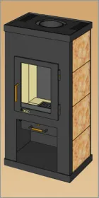 Стальная печь-камин Нарва 6М