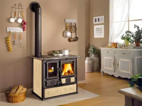 Печь-камин La Nordica Rosa SX Reverse 16 ceramica Liberty Pann (бежевый)