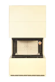 Печь-камин Родос 800 Слоновая кость белый шамот