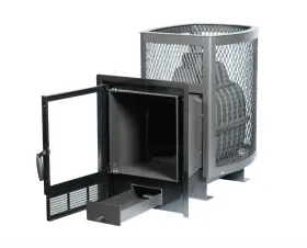 Чугунная банная печь Сибирь-20 ПРО. Панорамная дверца (сетка) Чугунная банная печь Сибирь-20 ПРО. Панорамная дверца (сетка)