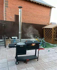 Казанка Лайт с мангалом 600 и чугунными конфорками