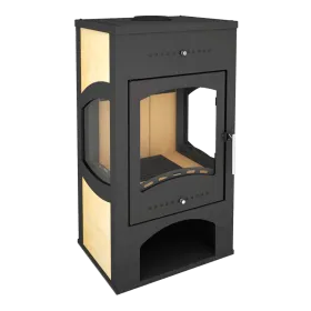 Стальная печь-камин Варта 3D