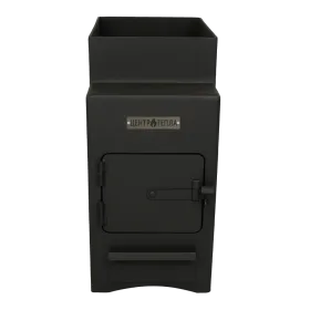 Банная печь Огонь с тоннелем 18 куб.м. МД с-я КУЗБАСС 8мм