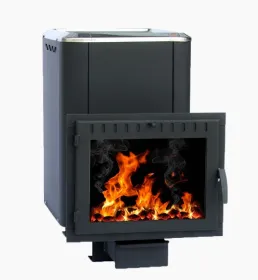 Чугунная банная печь Сибирь 18 панорамная дверца конвекционная Чугунная банная печь Сибирь 18 панорамная дверца конвекционная