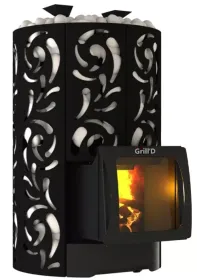 Стальная банная печь Violet World Short Window Max Pro