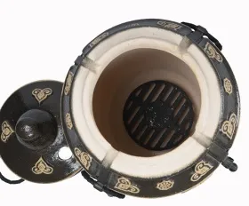 Керамический тандыр Урал цвет Черный Патина