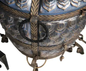 Керамический тандыр Шелковый Путь цвет Шоколадный, откидная крышка