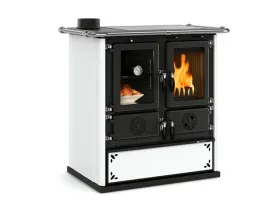 Печь-камин La Nordica ROSETTA SINISTRA STEEL BIANCO PUNTINATO (Белый Пунктир)