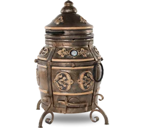 Керамический тандыр Уфа цвет Черный Патина