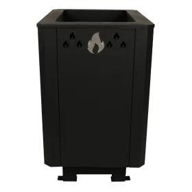 Банная печь Грация 20 BLACK с-я КУЗБАСС 8мм