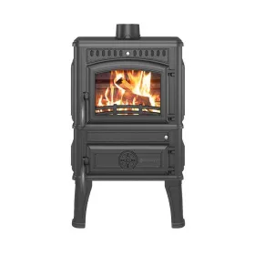 Чугунная печь-камин Везувий LV-12 Антрацит