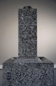 Чугунная банная печь Атмосфера XL в облицовке «Империя» Пироксенит Элит (комплект)