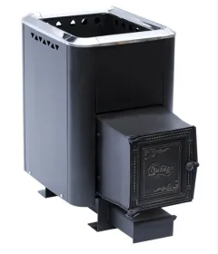 Чугунная банная печь Сибирь 18 универсальная топочная дверца конвекционная Чугунная банная печь Сибирь 18 универсальная топочная дверца конвекционная