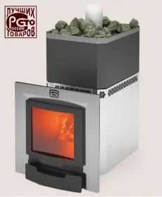 Банная печь Русь 27 ЛНЗП Профи Панорама 1.1