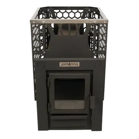 Банная печь Грация 20 с Сеткой СОТЫ и Стеклом