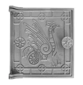 ДТУ-4Рс Чугунная дверка топочная уплотненная "Русский собор" неокрашенная 270х296х75