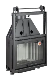 Каминная стальная топка Альфа 800 K с контргрузом