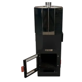 Стальная банная печь Сибирячка 24 с баком нерж 90 литров