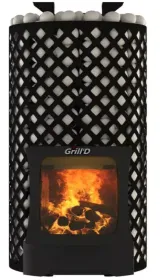 Стальная банная печь Violet World Romb Short Window Max Pro