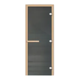 Стеклянная дверь для бани и сауны 2000х700 Графит матовая