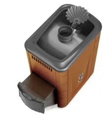 Банная печь Ангара 2012 Inox ДА ЗК ТО терракота