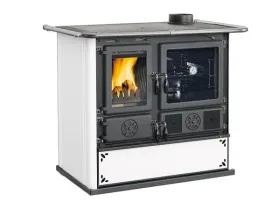 Печь-камин La Nordica ROSETTA SINISTRA 16 STEEL Bianco Puntinato (Белый Пунктир)