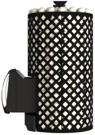 Стальная банная печь Violet World Romb Short Window Max Pro