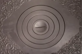 Чугунная плита под казан 04 530х705 ф400