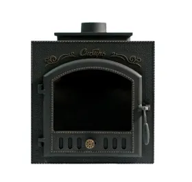 Премиальная чугунная банная печь Сибирь 25 дверка 545х545 Премиальная чугунная банная печь Сибирь 25 дверка 545х545