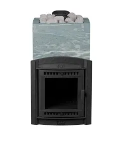 Чугунная банная печь Атмосфера XL в облицовке «Талькохлорит»