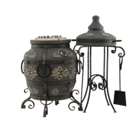 Керамический тандыр Гранд цвет Черный