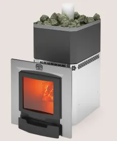 Печь для бани Русь 27 ЛНЗП Профи Панорама