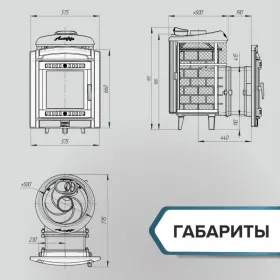 Чугунная банная печь Атмосфера L с комбинированной облицовкой «Россо Леванто»