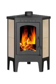 Печь-камин Бавария угловая с плитой