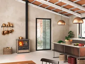 Печь-камин La Nordica Rosetta 5.0 Maiolica - Tortora (тортора)