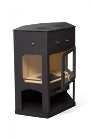 Стальная печь-камин Енисей с плитой Стальная печь-камин Енисей с плитой