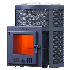 Чугунная банная печь Искандер 18 (М) в сетке