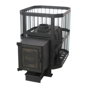 Чугунная банная печь Сибирь 18 универсальная чугунная дверца сетка Чугунная банная печь Сибирь 18 универсальная чугунная дверца сетка