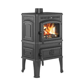 Чугунная печь-камин Везувий LV-12 S Антрацит