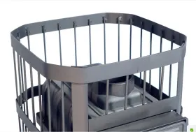 Чугунная банная печь Сибирь 15. Чугунная дверца с ВТК (сетка) Чугунная банная печь Сибирь 15. Чугунная дверца с ВТК (сетка)